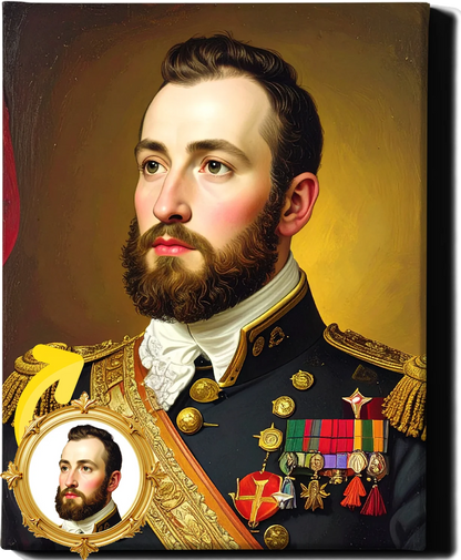 Custom Royal Human Portrait | Lord Starhelm | Personalized Wall Art Gift for him