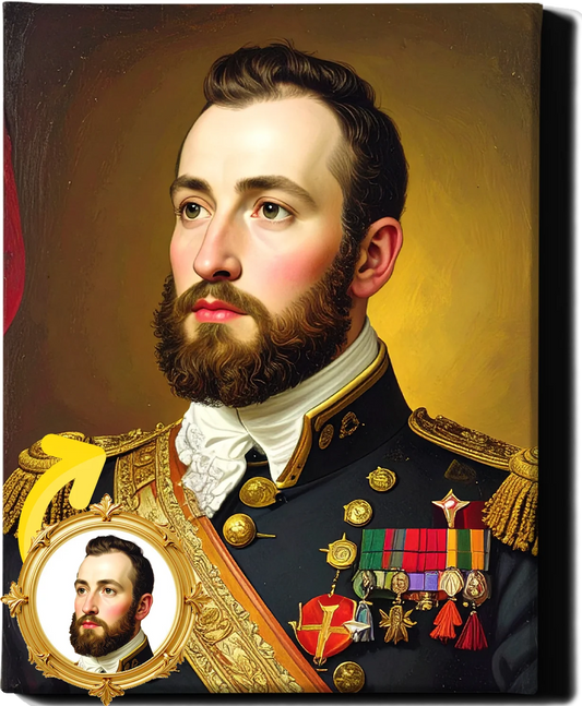 Custom Royal Human Portrait | Lord Starhelm | Personalized Wall Art Gift for him