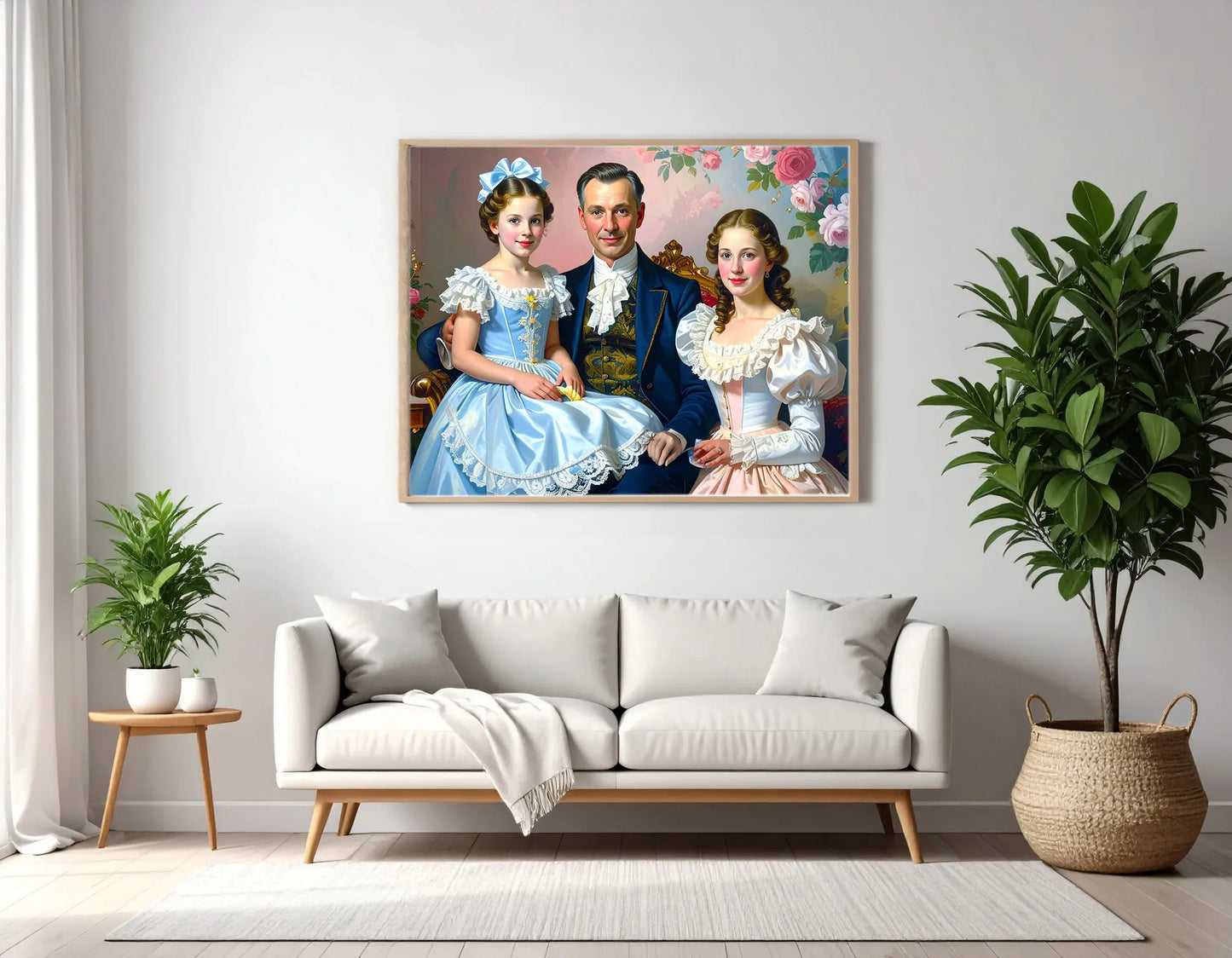 Custom Royal Family Portrait | The Sapphire Bough | Personalized Wall Art Gift