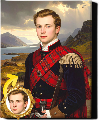 Custom Royal Human Portrait | Ewan MacCrae | Personalized Wall Art Gift for him