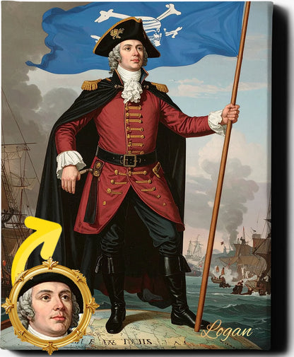 Custom Royal Human Portrait | Pathfinder Admiral | Personalized Wall Art Gift for him