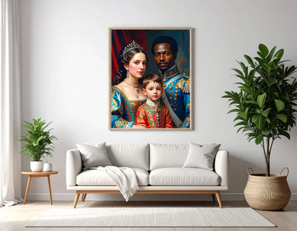 Custom Royal Family Portrait | Throne of Unity 2 | Personalized Wall Art Gift