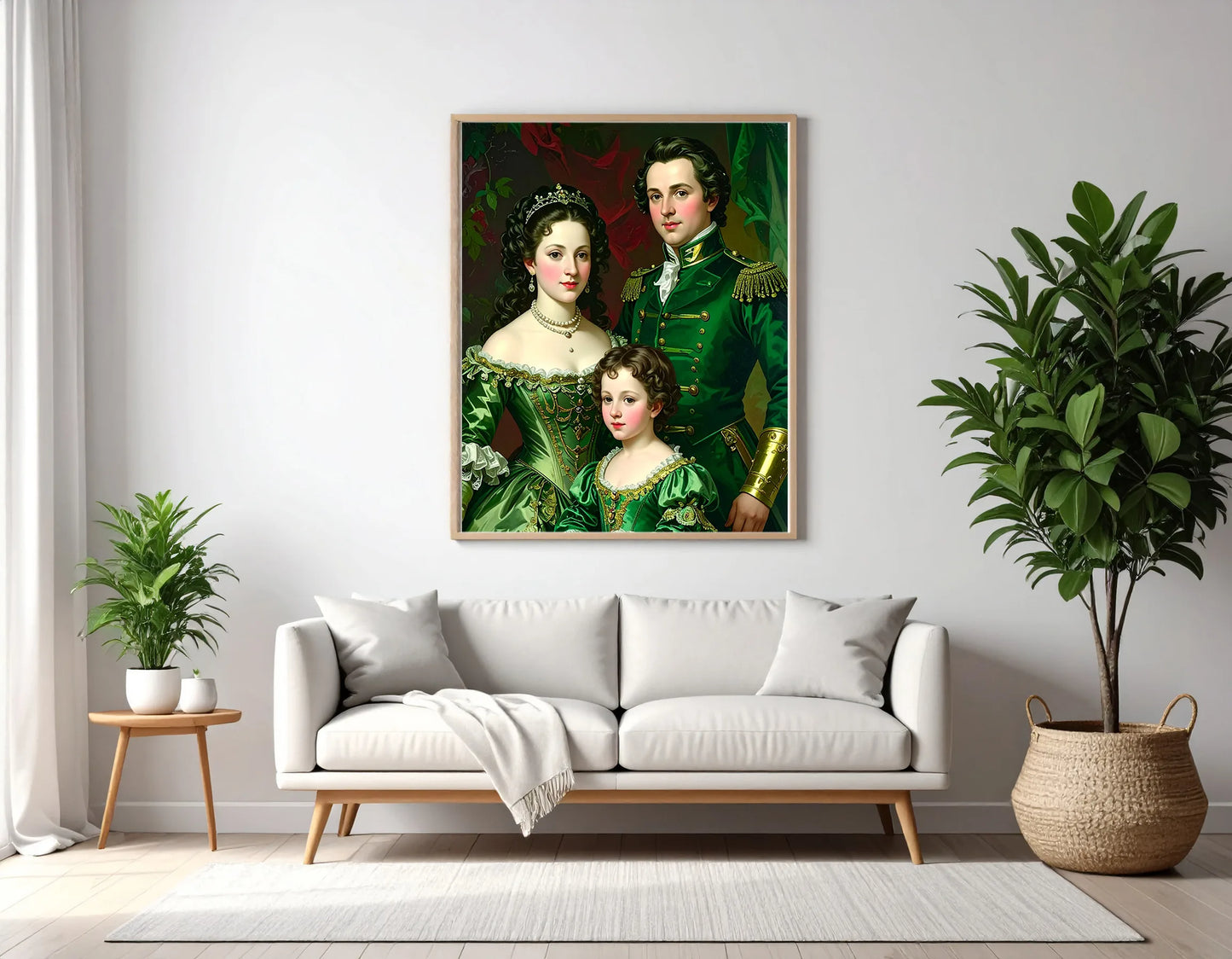 Custom Royal Family Portrait | The Emerald Court | Personalized Wall Art Gift