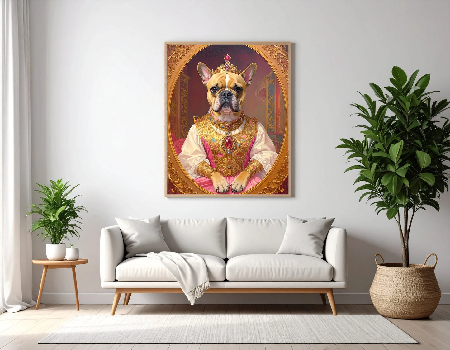 Custom Royal Pet Portrait | Pearl the Portraited 2| Personalized Wall Art for Pet Lovers