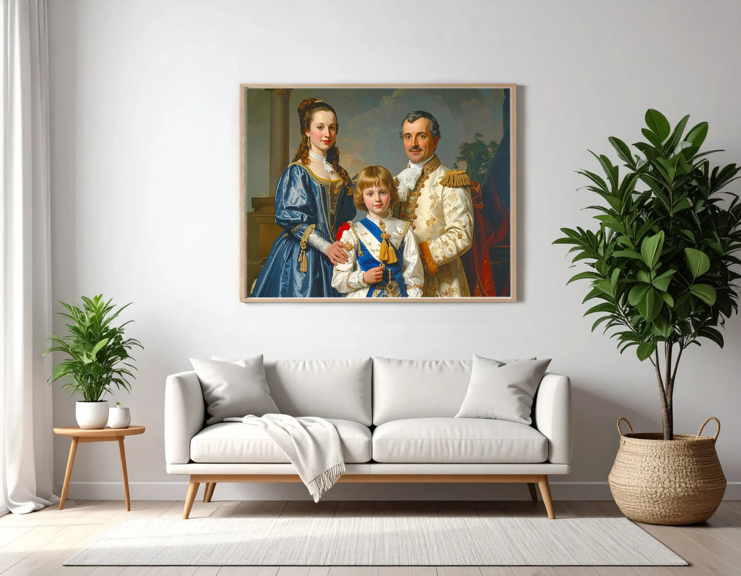 Custom Royal Family Portrait | The Crown of Azure Laurels | Personalized Wall Art Gift