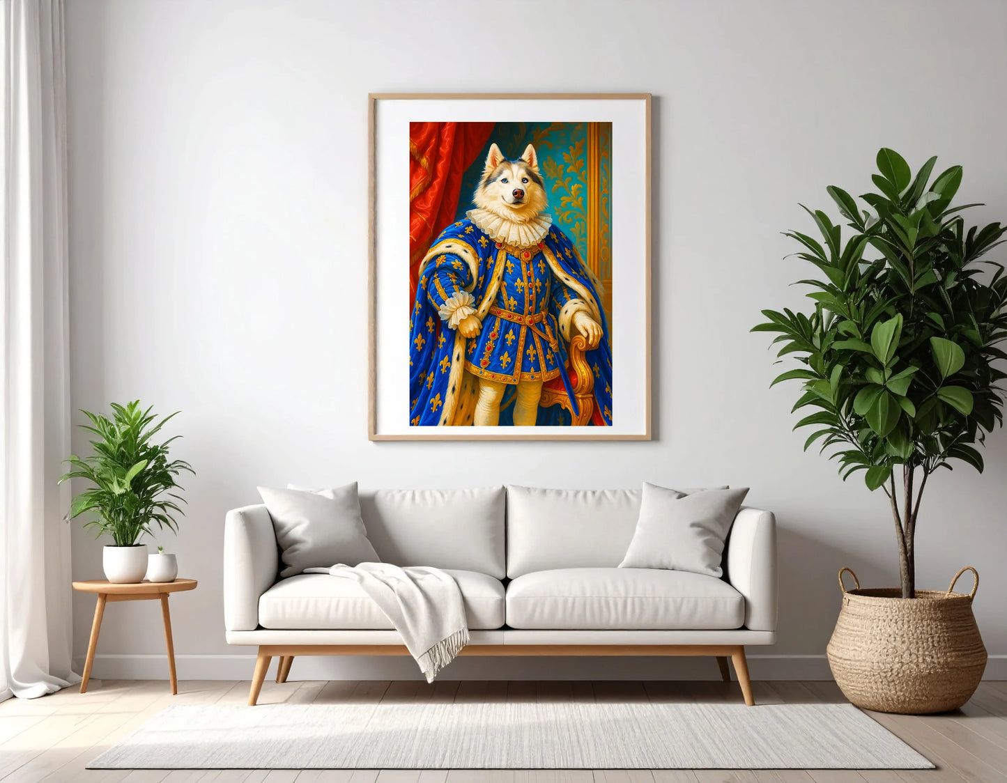 Custom Royal Pet Portrait | Lord Leo | Personalized Wall Art for Pet Lovers