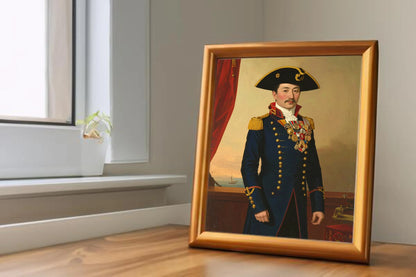 Custom Royal Human Portrait | Commodore Jin | Personalized Wall Art Gift for him