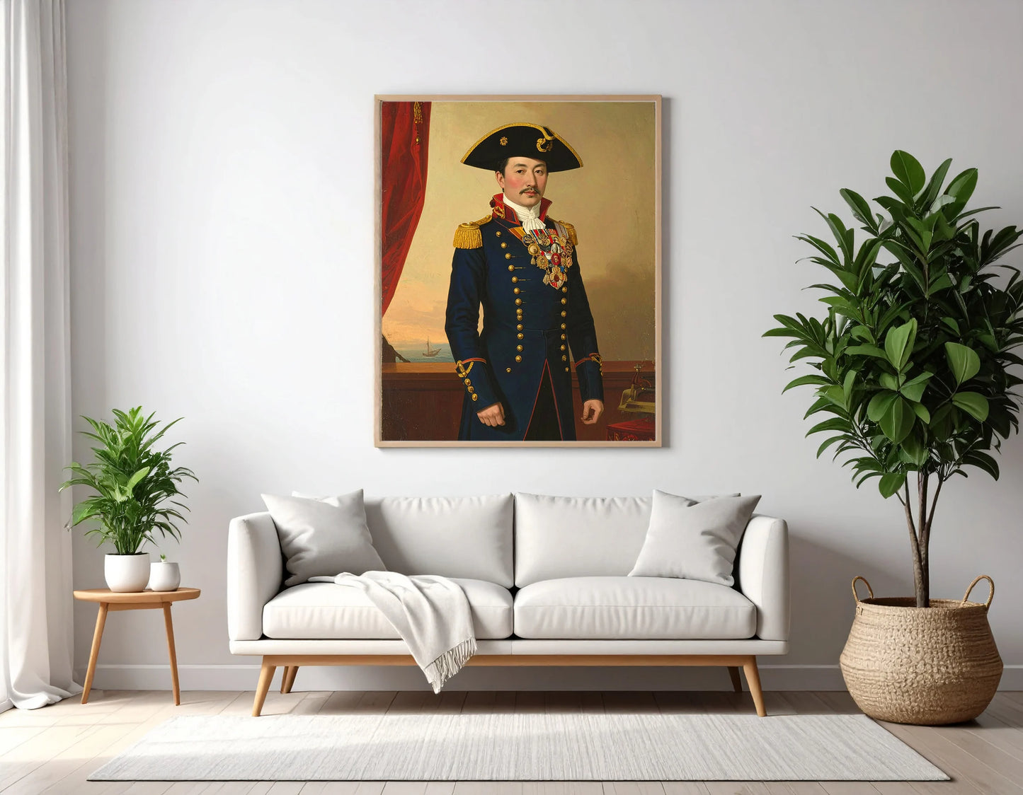 Custom Royal Human Portrait | Commodore Jin | Personalized Wall Art Gift for him