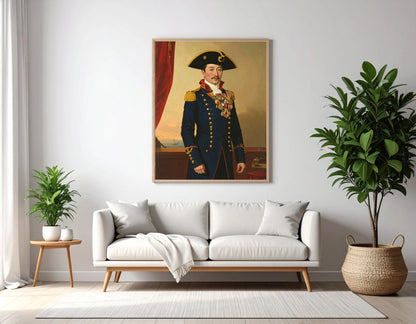Custom Royal Human Portrait | Commodore Jin | Personalized Wall Art Gift for him