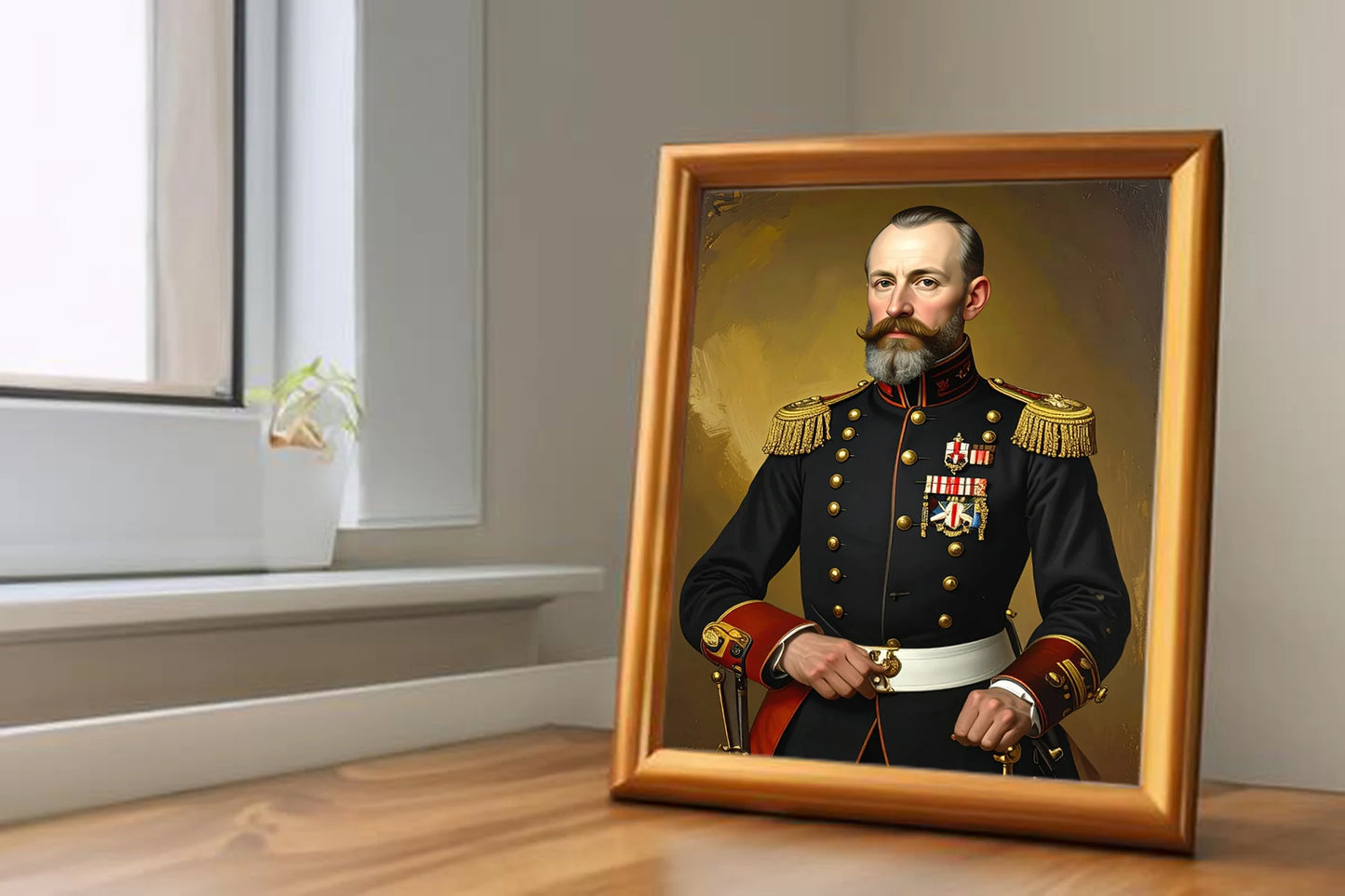 Custom Royal Human Portrait | General Thorne of the Imperial Guard | Personalized Wall Art Gift for him