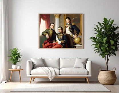 Custom Royal Family Portrait | Empire’s Elite Sons | Personalized Wall Art Gift